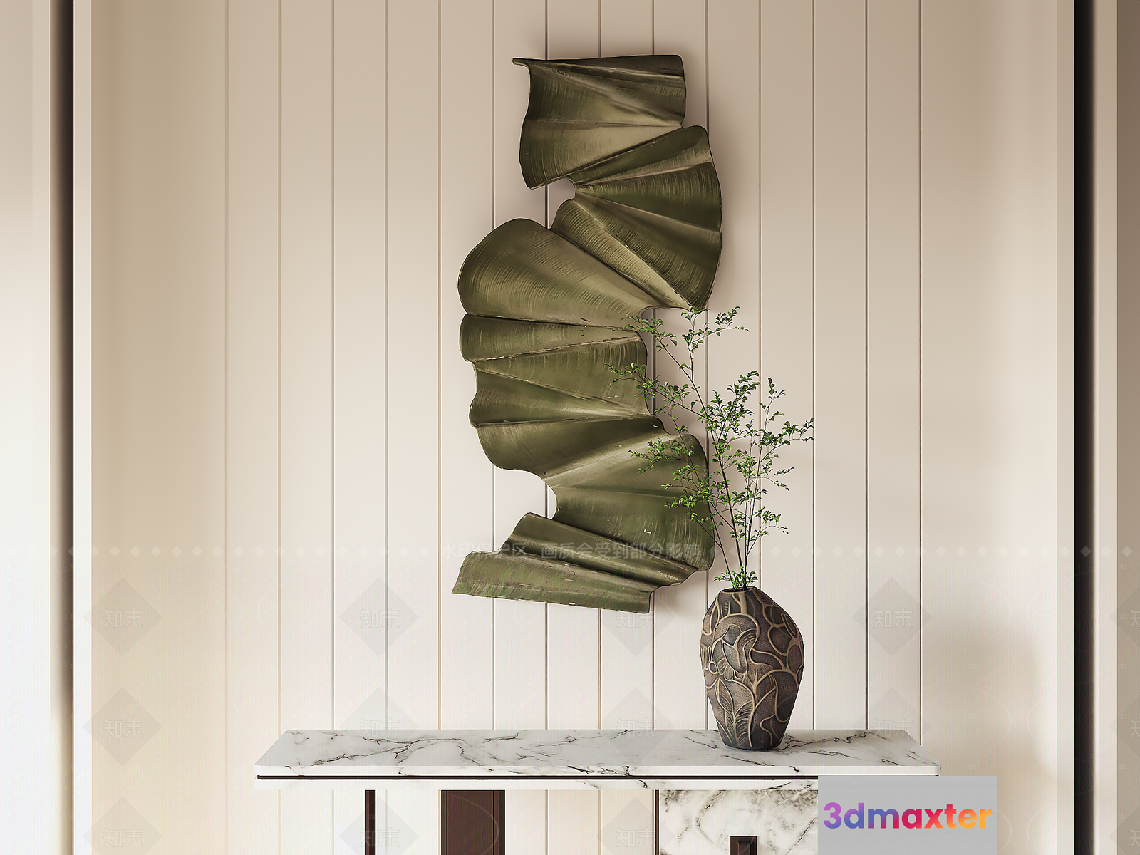 A Modern Wall Decoration 3D Model - 2988 - VRAY Render