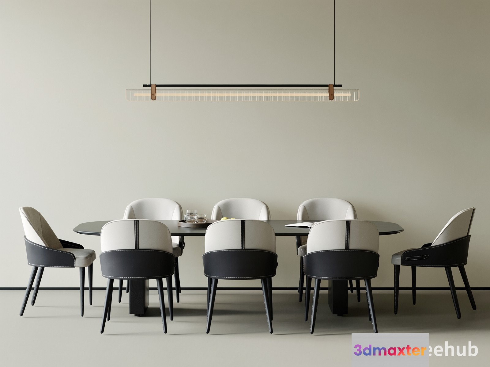 Modern Dining Room 3D Model - 18983 - VRAY Render