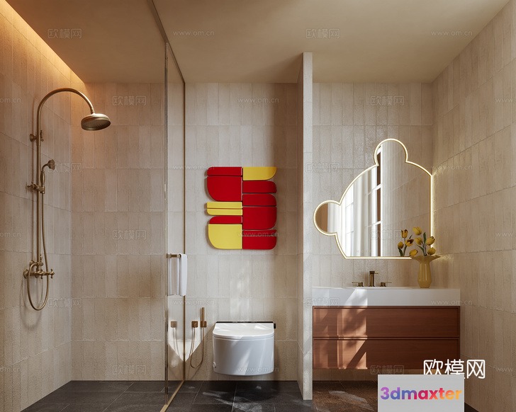 Modern Bathroom 3D Model - 18209 - CORONA Render