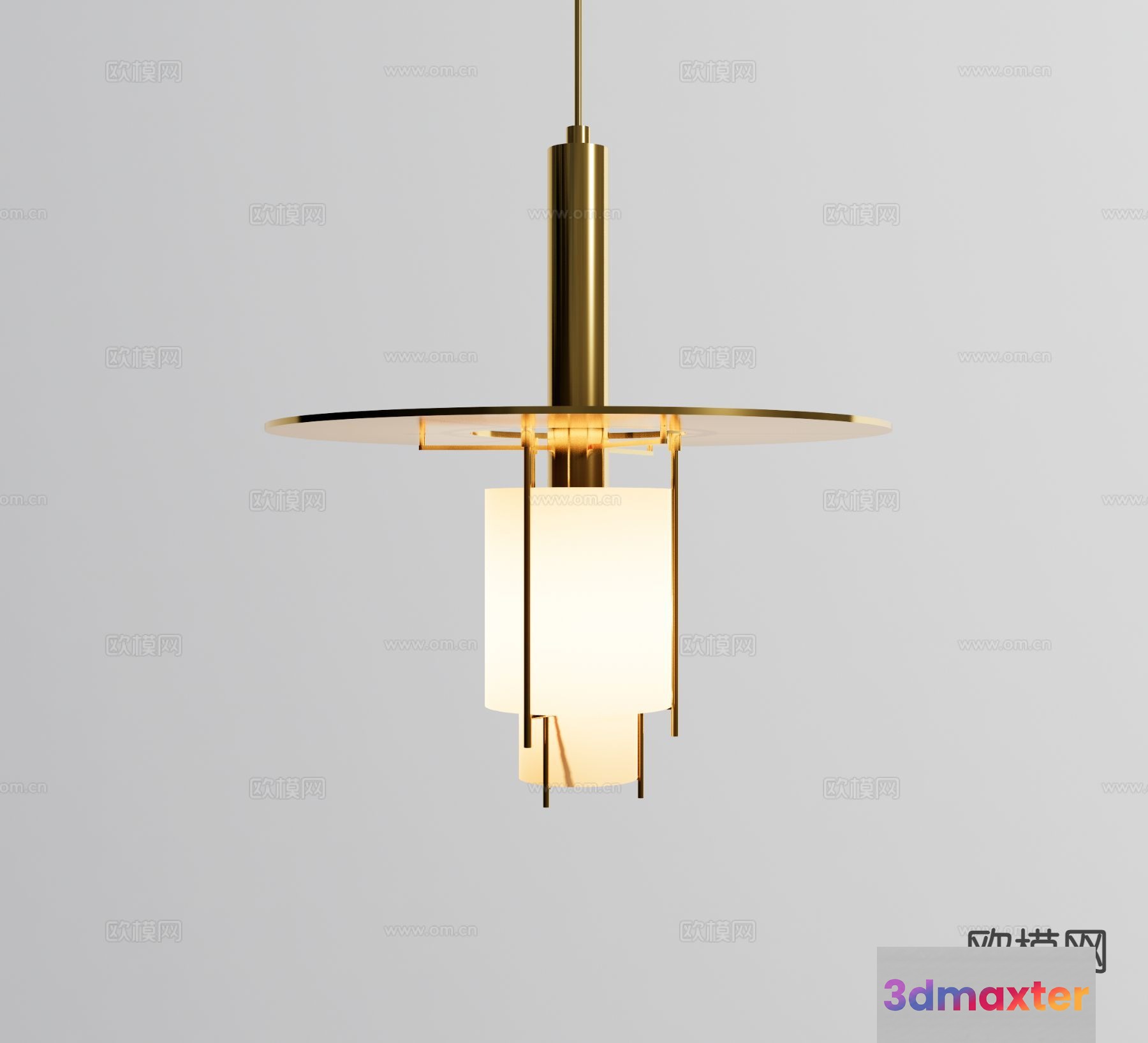 Gold Light Fixture 3D Model - 12327 - CORONA Render