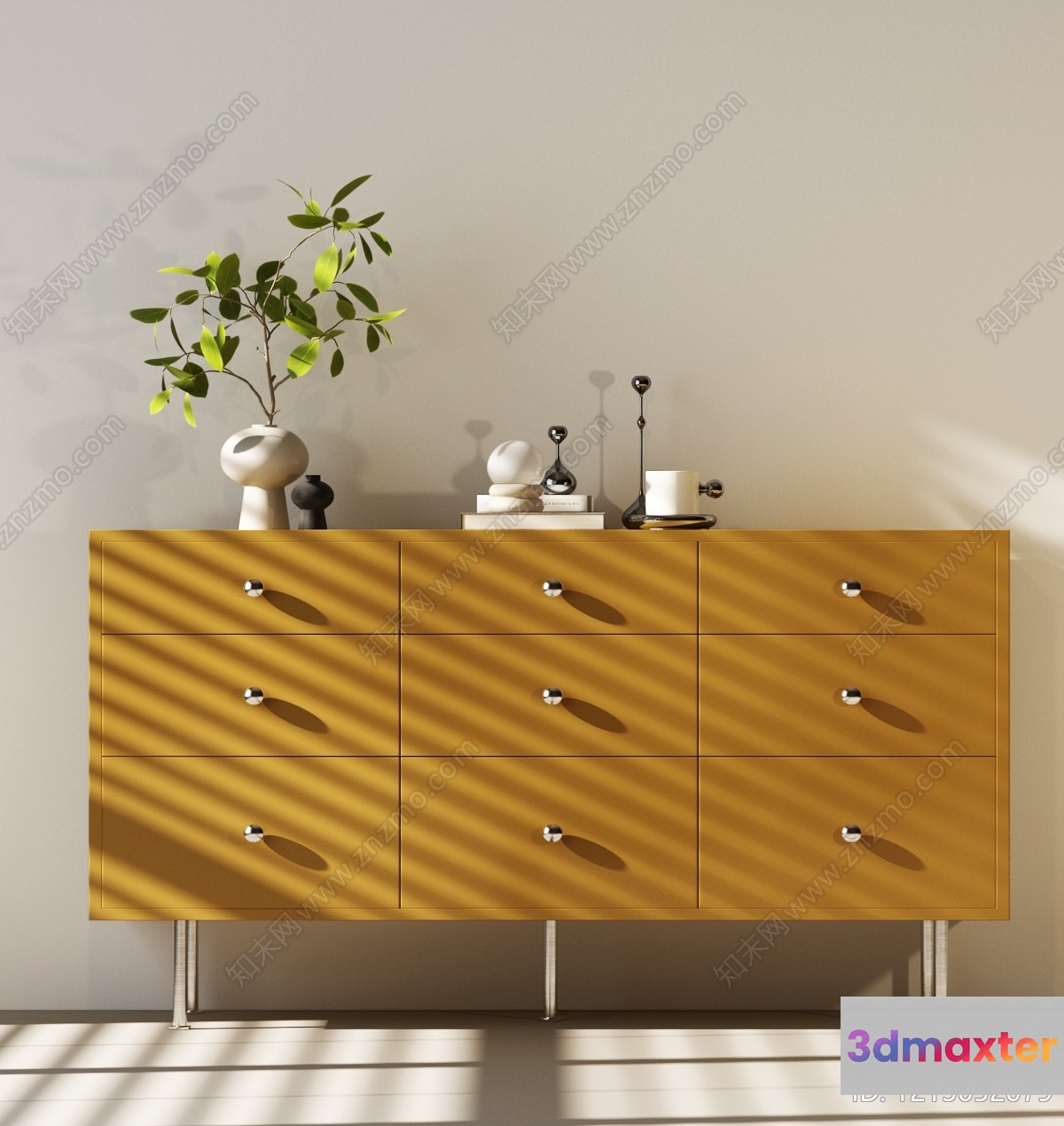 Modern Dresser 3D Model - 3915 - VRAY Render