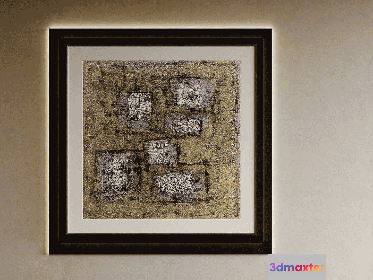 A Framed Art Piece 3D Model - 17455 - VRAY Render