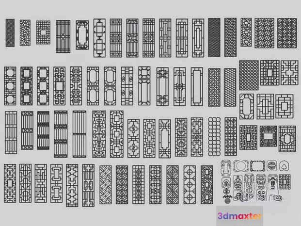 Black And White Door Designs 3D Model - 6007 - VRAY Render