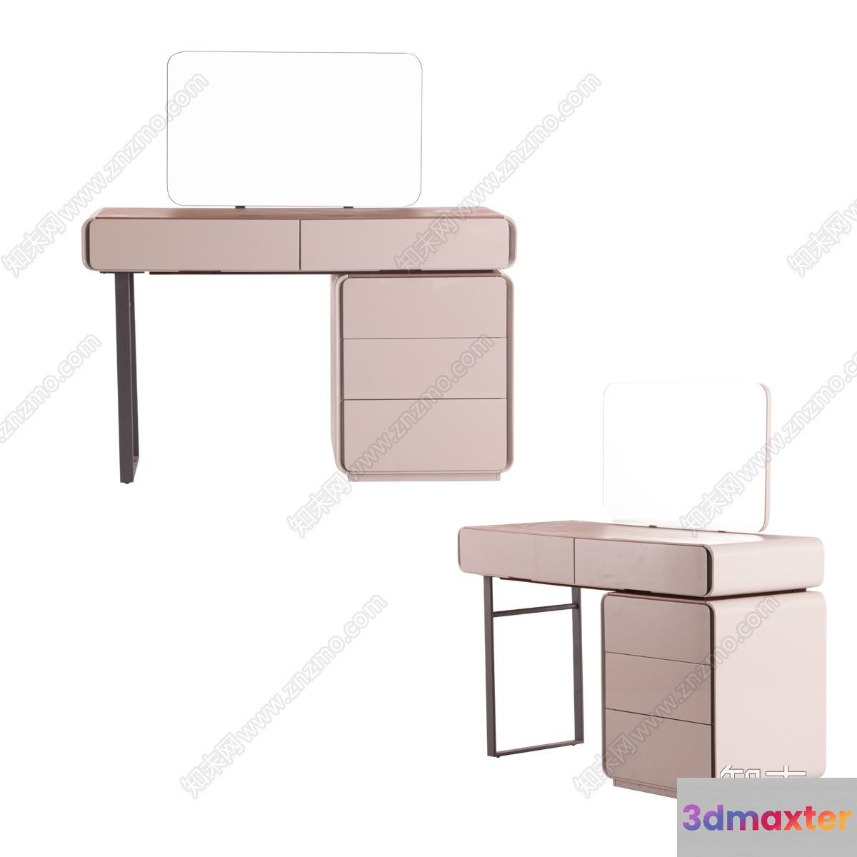 Modern Desk Furniture 3D Model - 1892 - VRAY Render