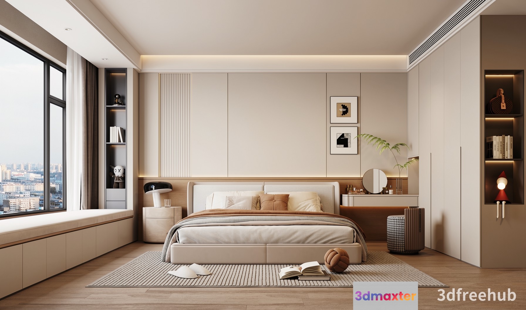 Cozy Bedroom 3D Model - 20822 - VRAY Render