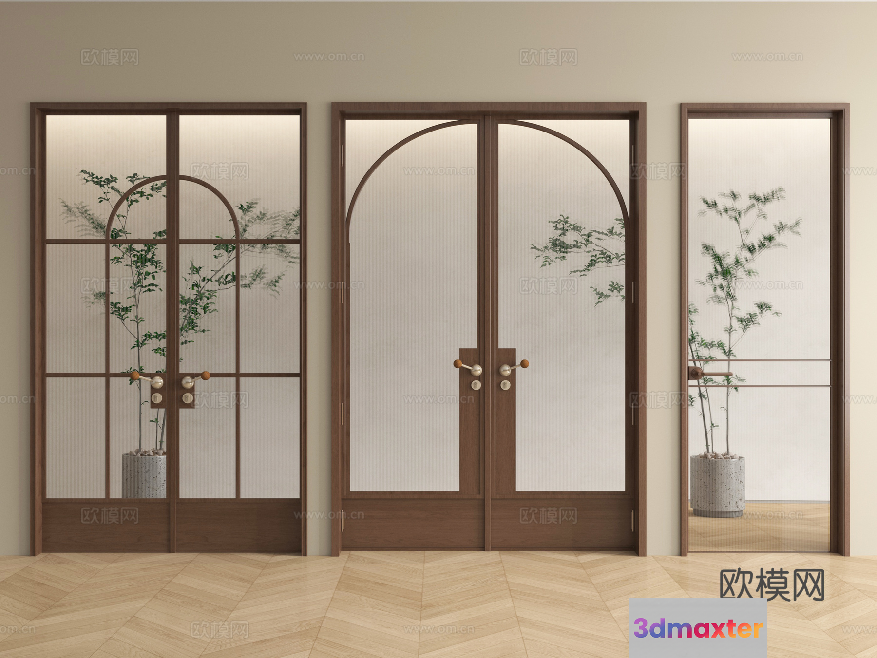 Modern Interior Door Design 3D Model - 9426 - VRAY Render