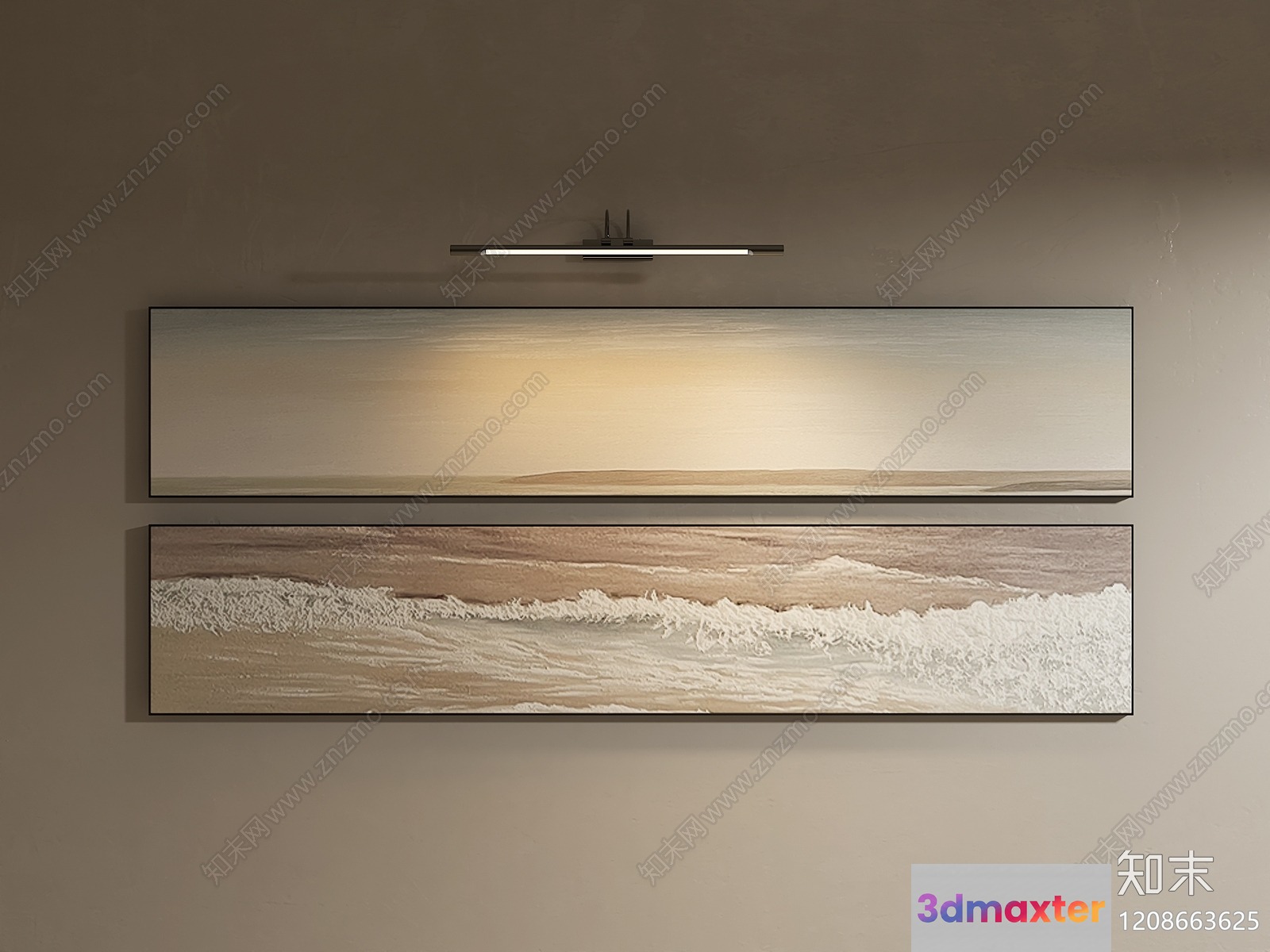Modern Coastal Art 3D Model - 20645 - VRAY Render