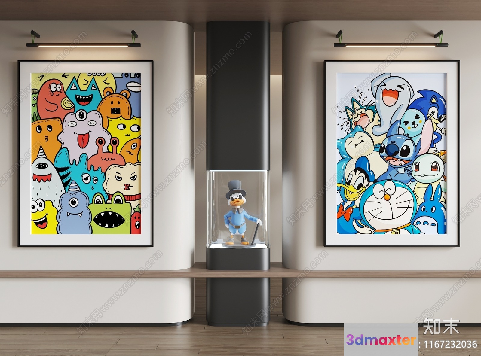 Modern Art Gallery 3D Model - 4675 - VRAY Render