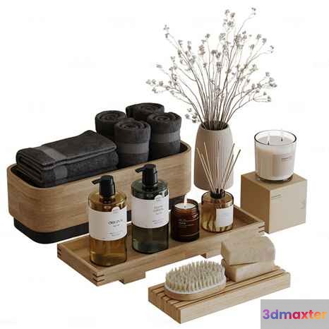 Wooden Bathroom Organizer 3D Model - 6248 - CORONA Render