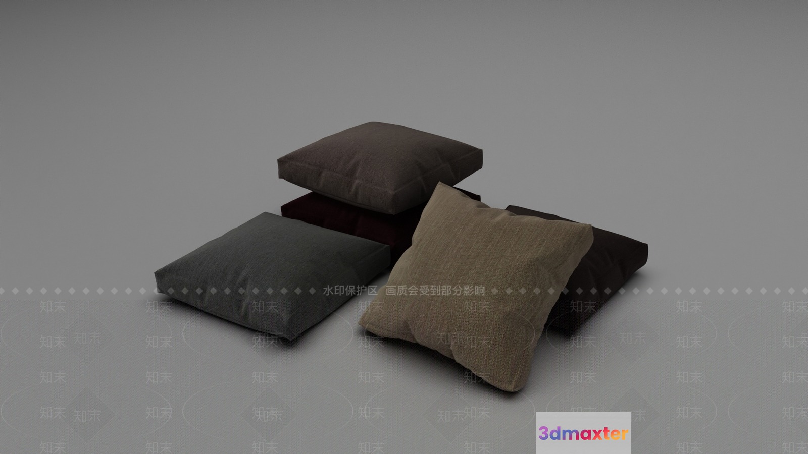 Modern Throw Pillows 3D Model - 13206 - VRAY Render