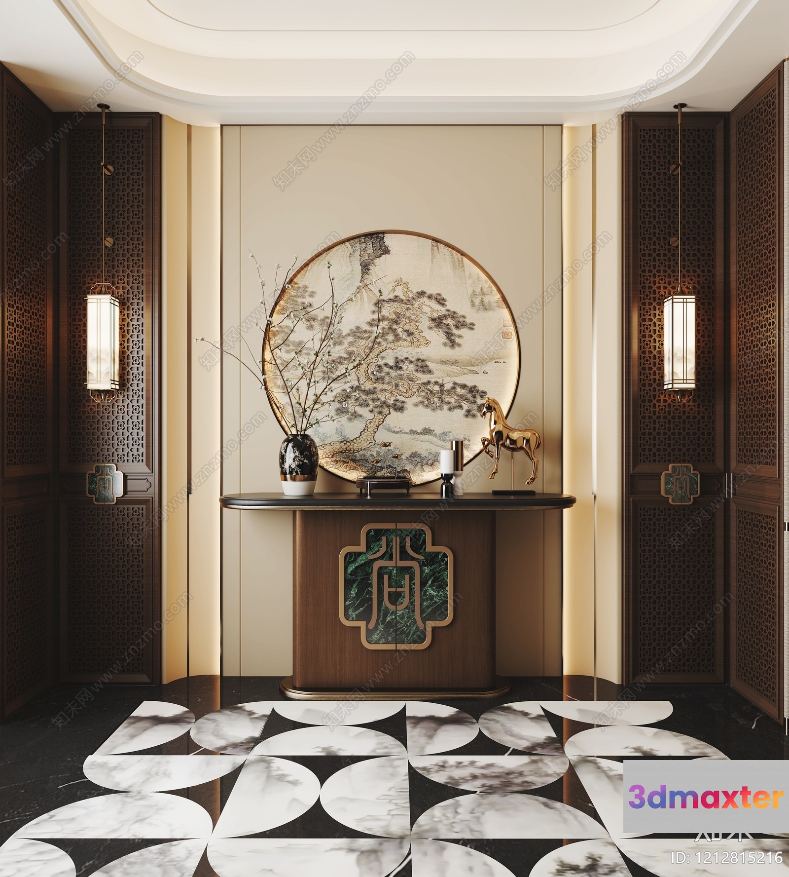 A Traditional Chinese-Style Room 3D Model - 22559 - VRAY Render