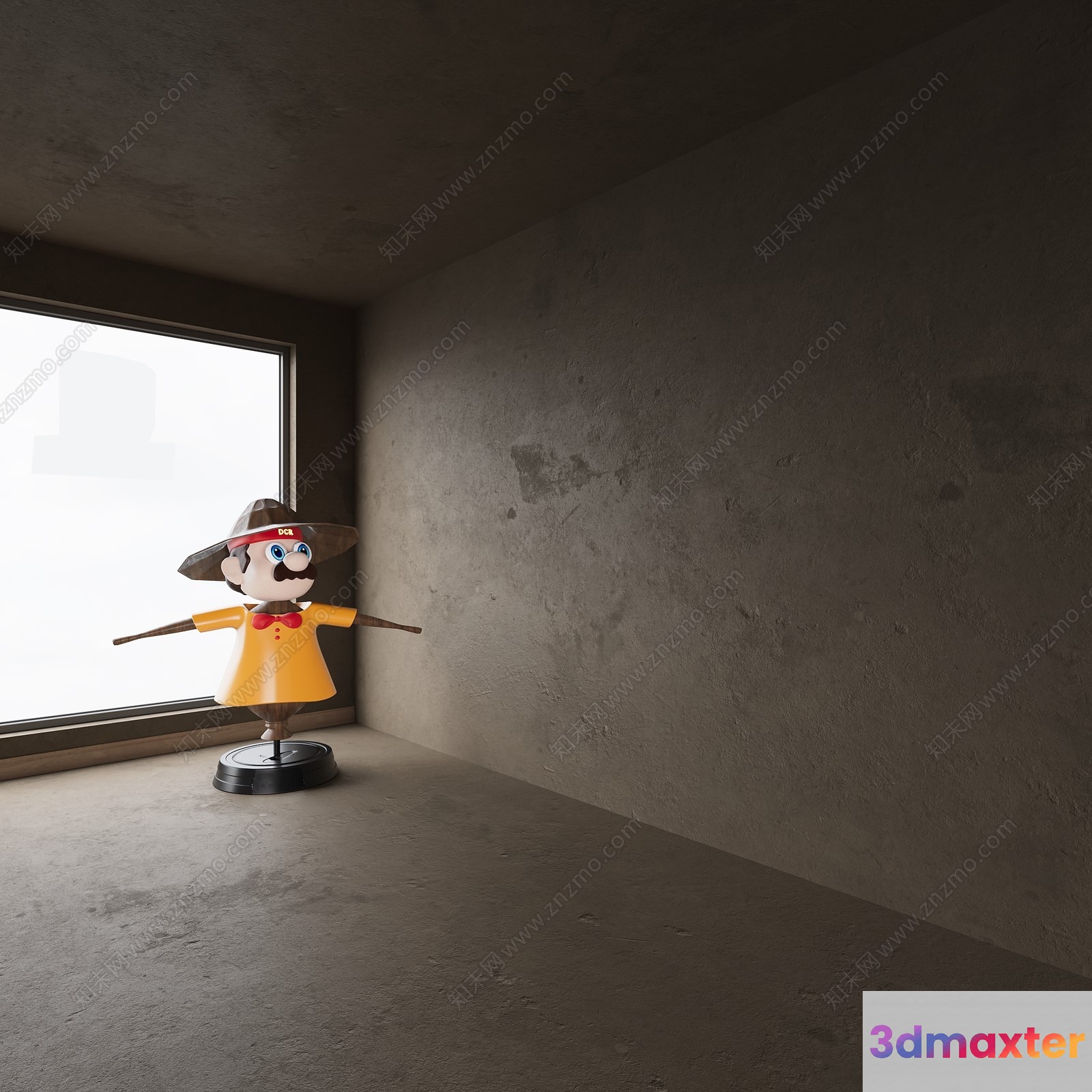 A Cartoon Character In A Yellow Shirt 3D Model - 15200 - VRAY Render