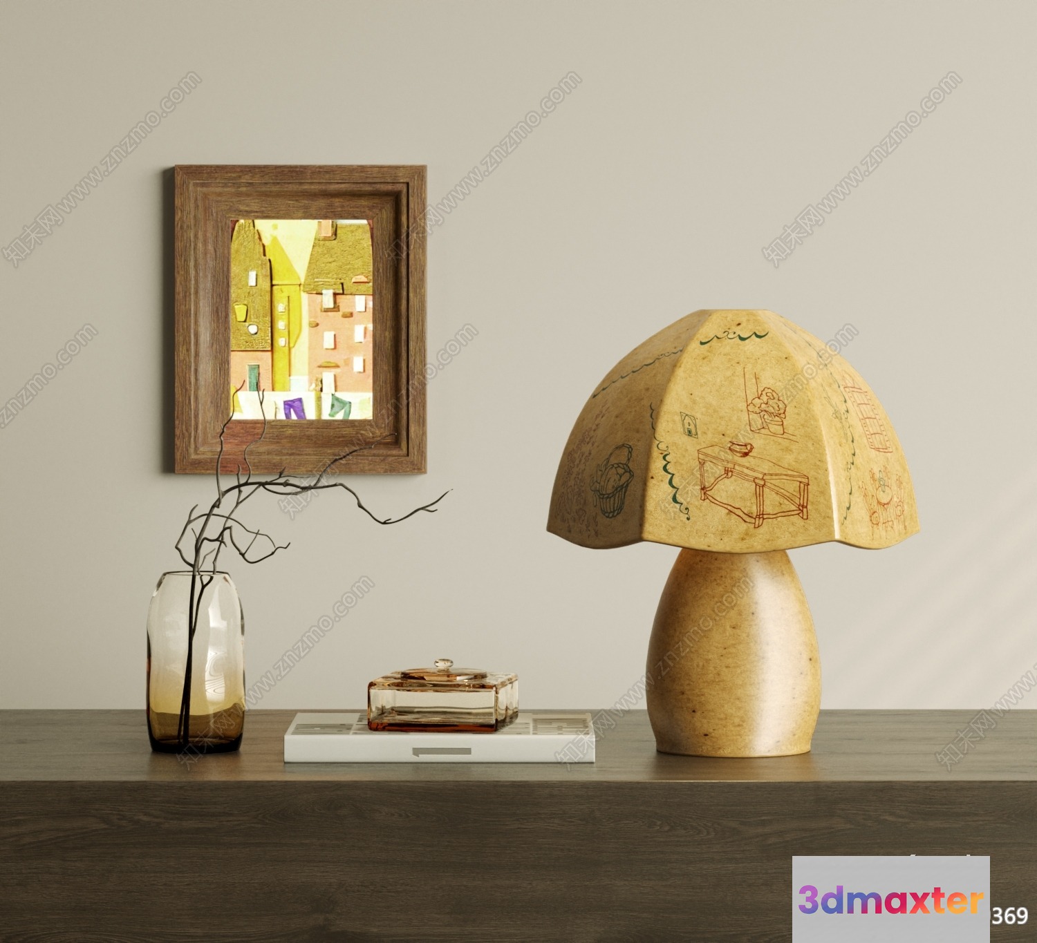 Cozy Home Decor 3D Model - 4208 - CORONA Render