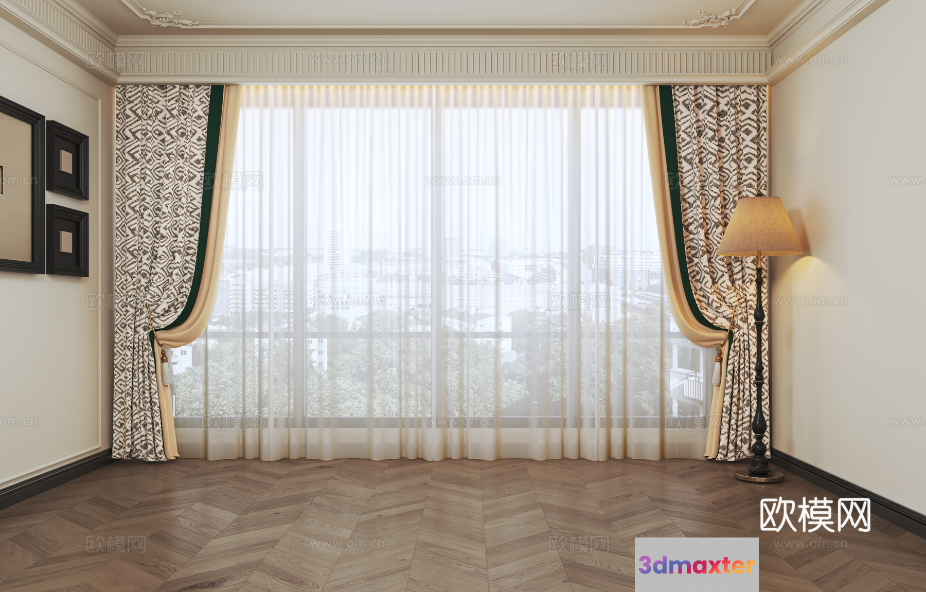 A Room With A Large Window 3D Model - 19112 - VRAY Render