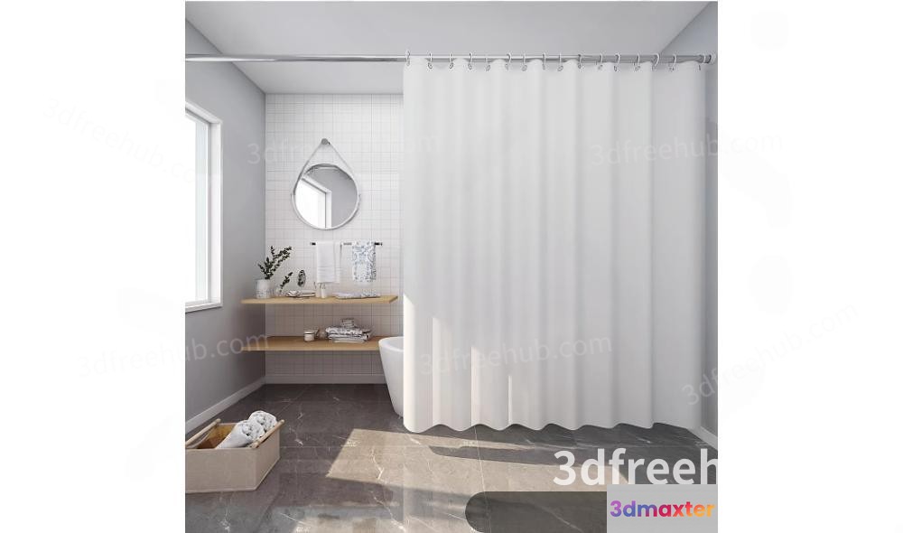 Modern Bathroom Setup 3D Model - 21207 - VRAY Render