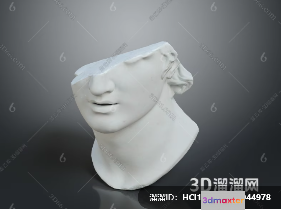 A 3D Printed Bust Of A Person'S Head 3D Model - 12054 - VRAY Render