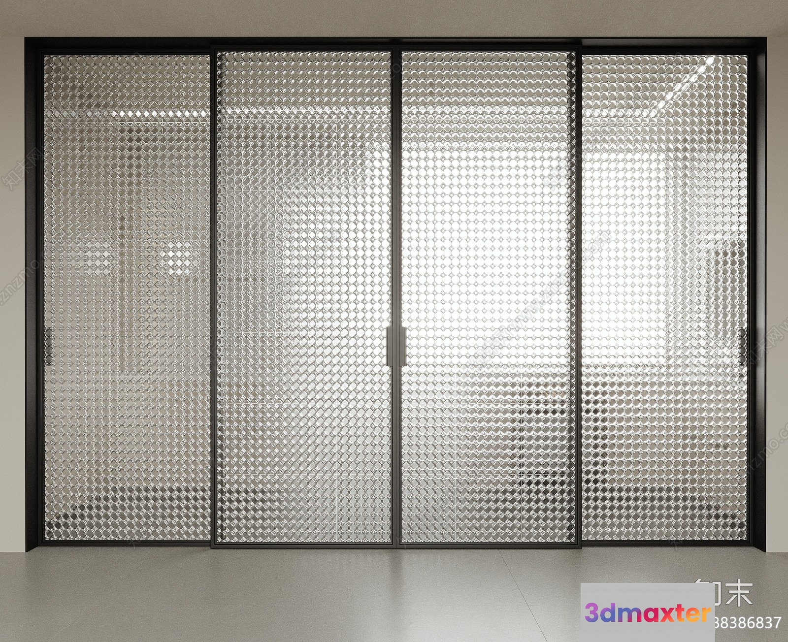 Glass Sliding Doors 3D Model - 23696 - VRAY Render