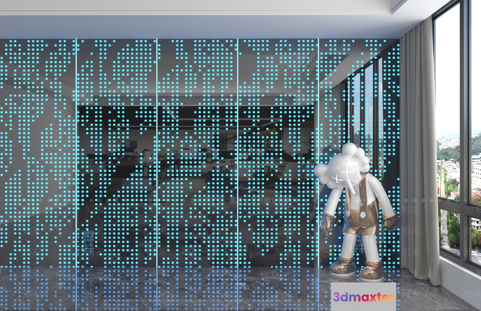 Modern Art Installation 3D Model - 21680 - VRAY Render