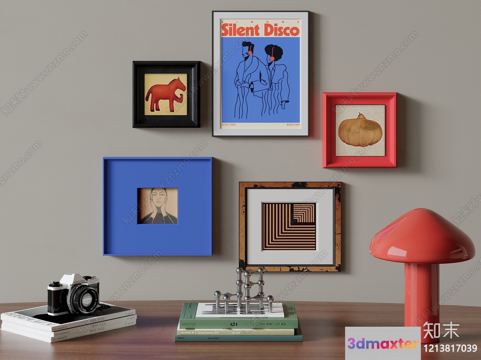 A Collection Of Framed Artwork 3D Model - 21899 - VRAY Render