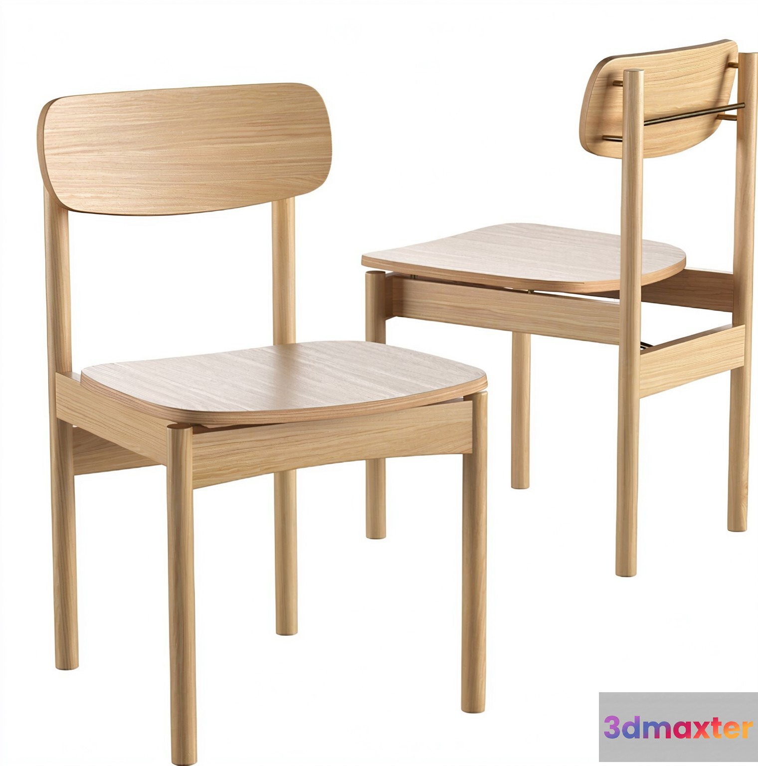 Wooden Dining Chairs 3D Model - 20912 - VRAY Render