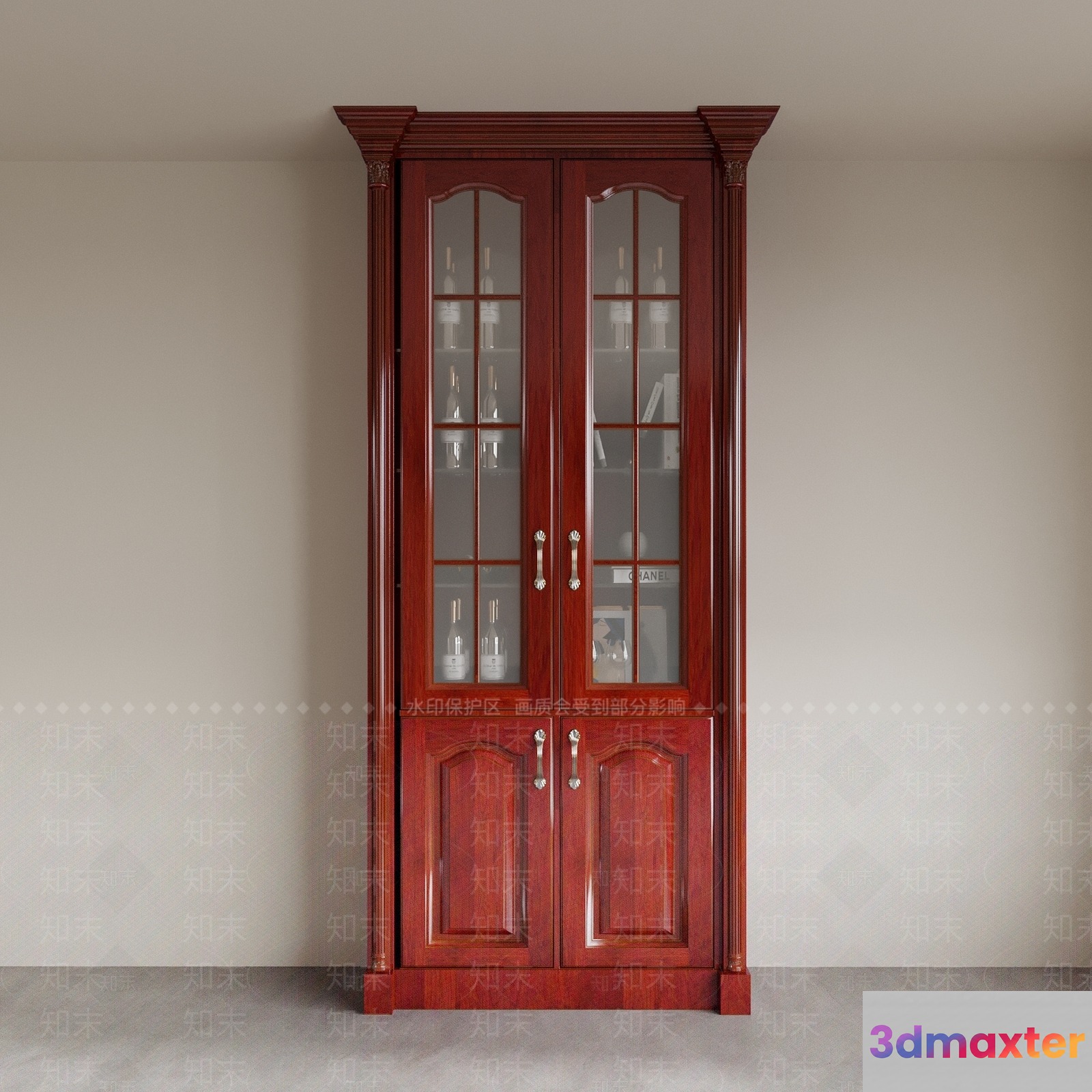 A Wooden Cabinet 3D Model - 1615 - VRAY Render