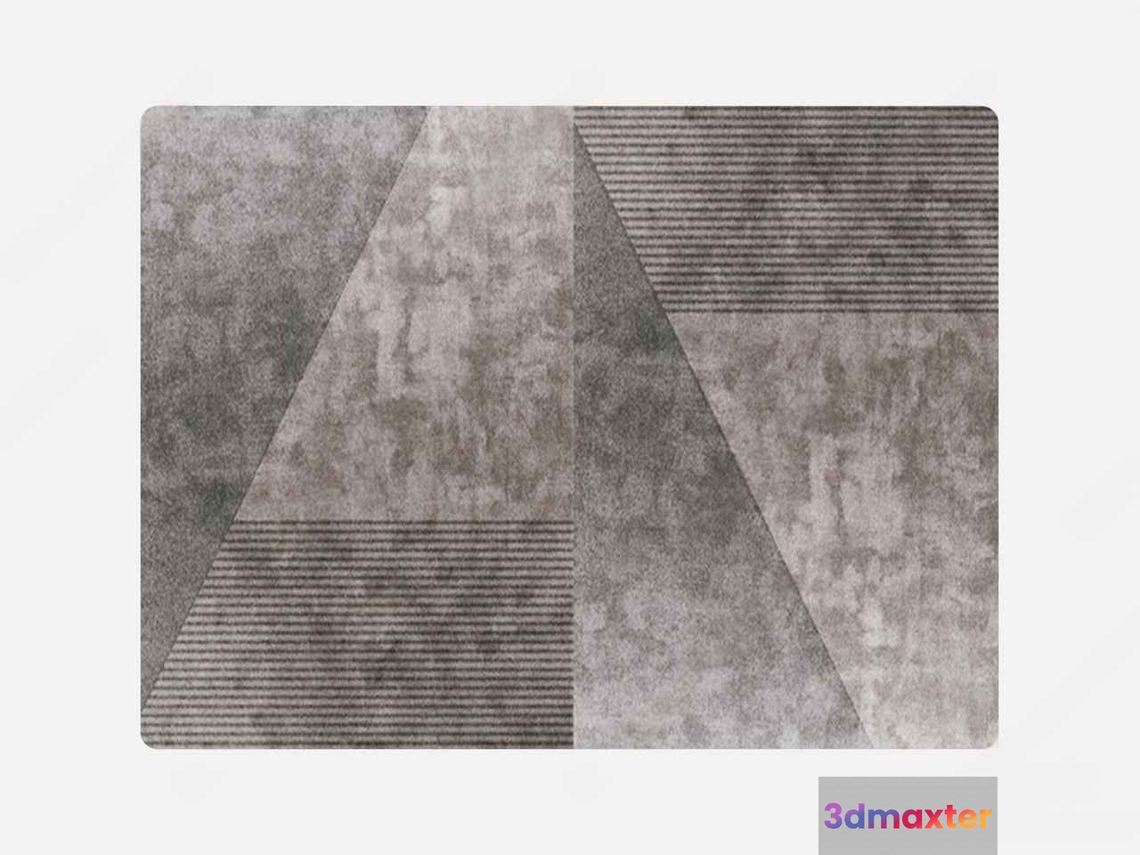 Modern Gray Patterned Rug 3D Model - 1329 - VRAY Render