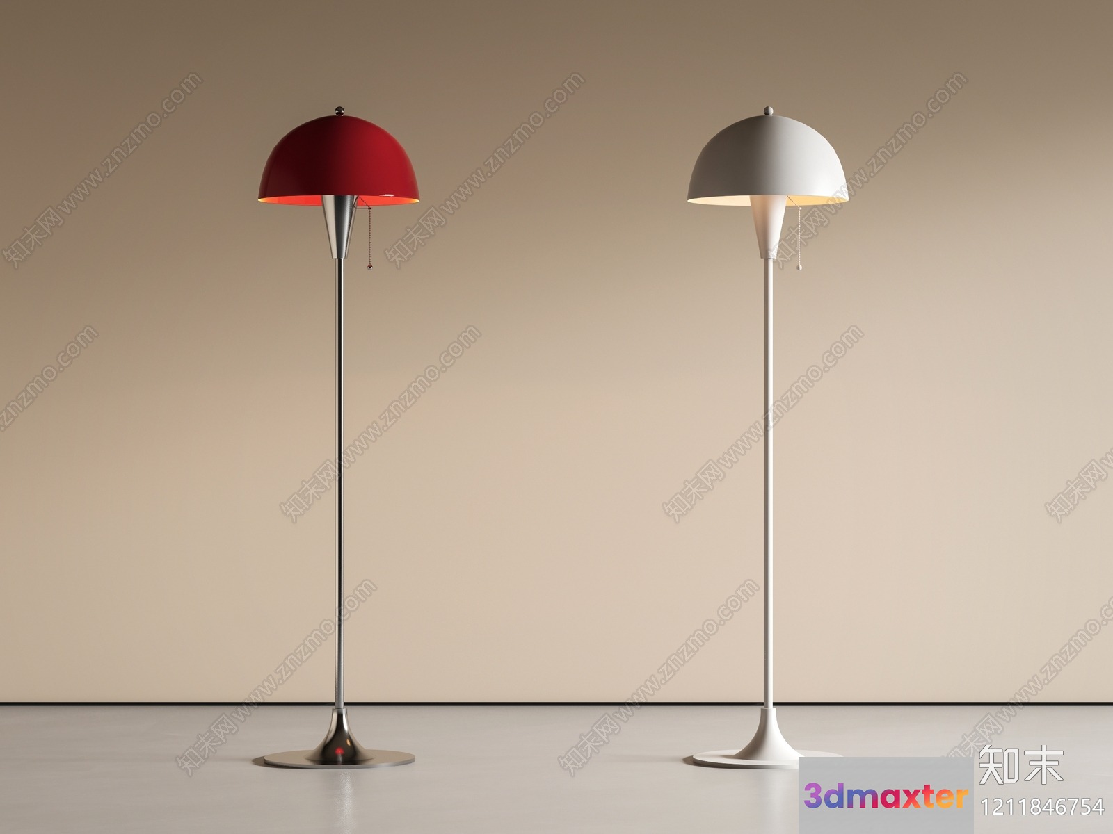 Modern Floor Lamps 3D Model - 17562 - VRAY Render