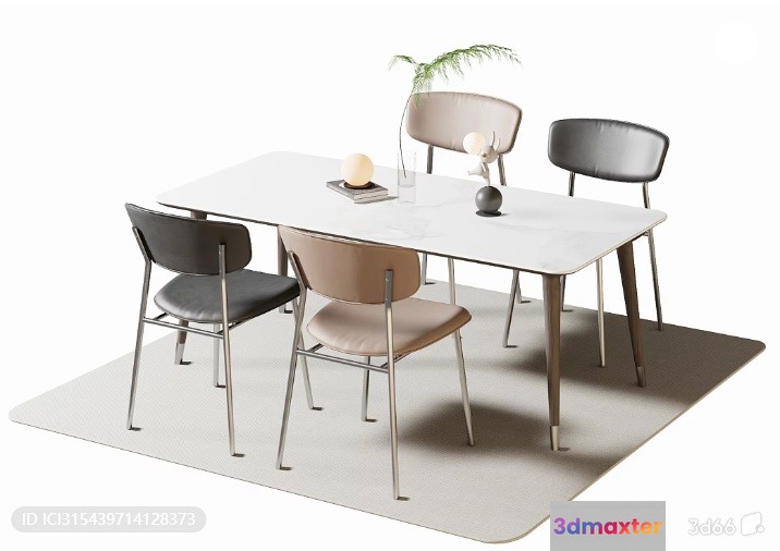 Modern Dining Room 3D Model - 7120 - VRAY Render