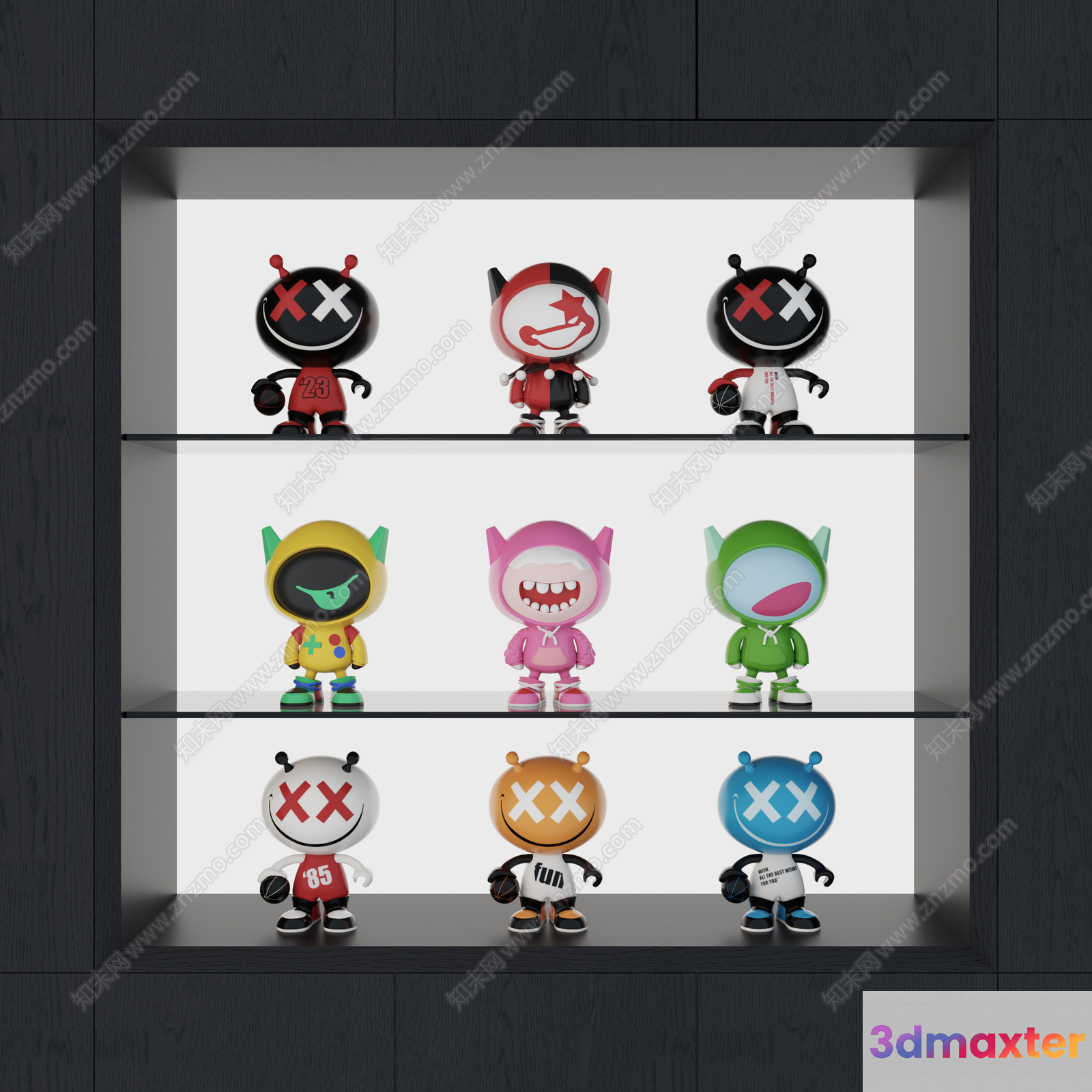 A Collection Of Toys 3D Model - 2412 - VRAY Render