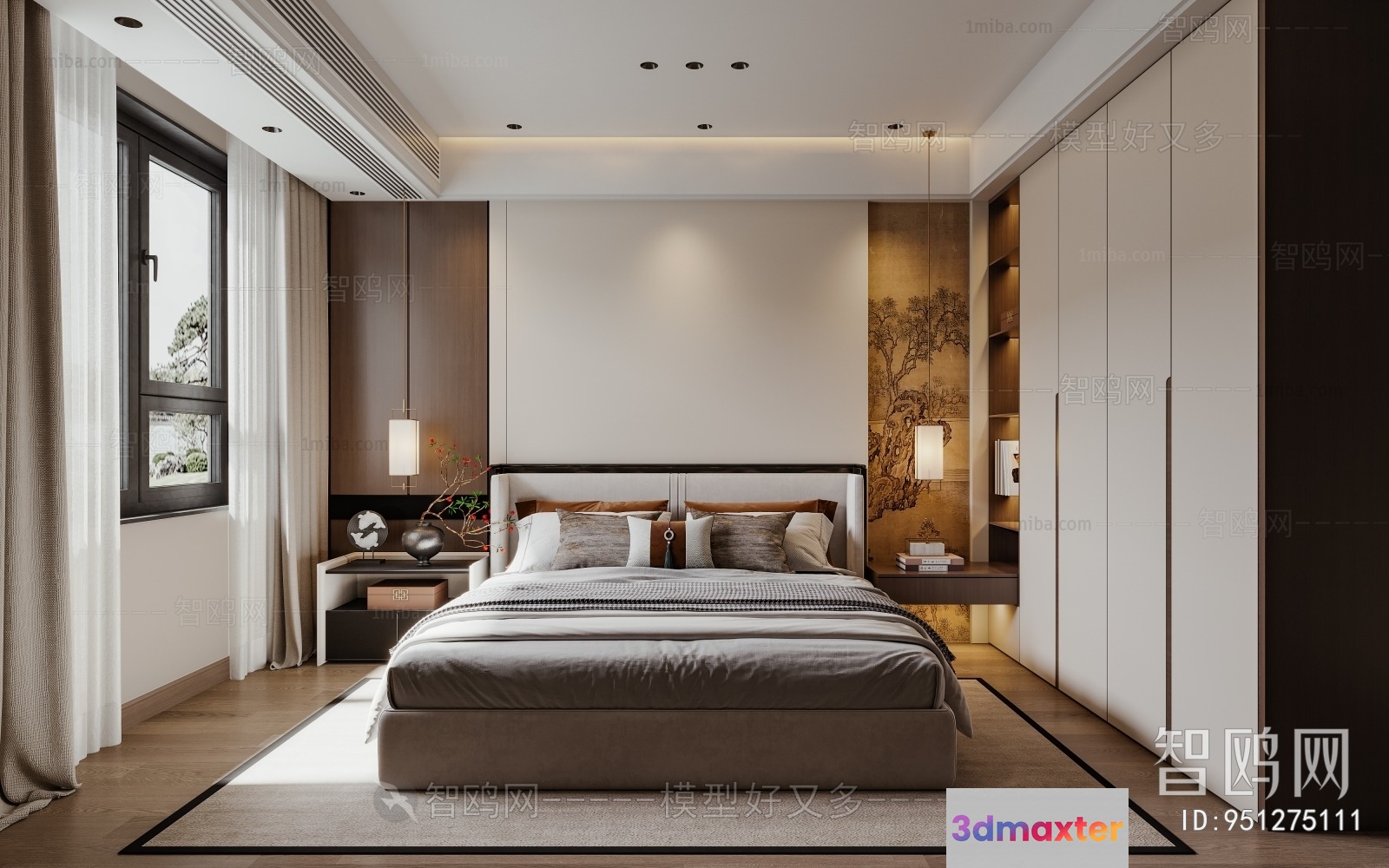 Modern Bedroom 3D Model - 22469 - VRAY Render