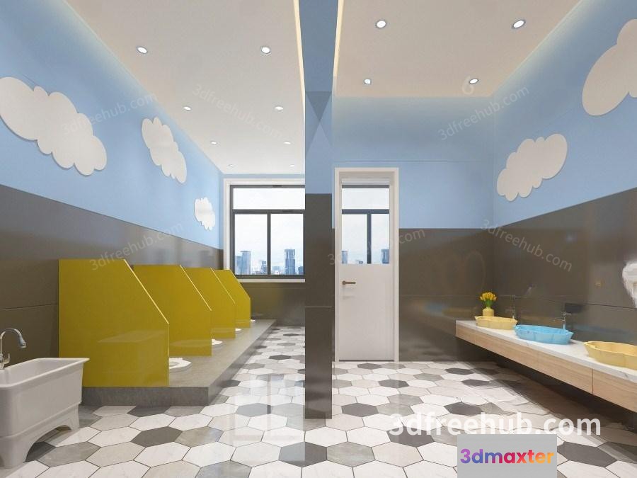 Modern Bathroom Design 3D Model - 22016 - VRAY Render
