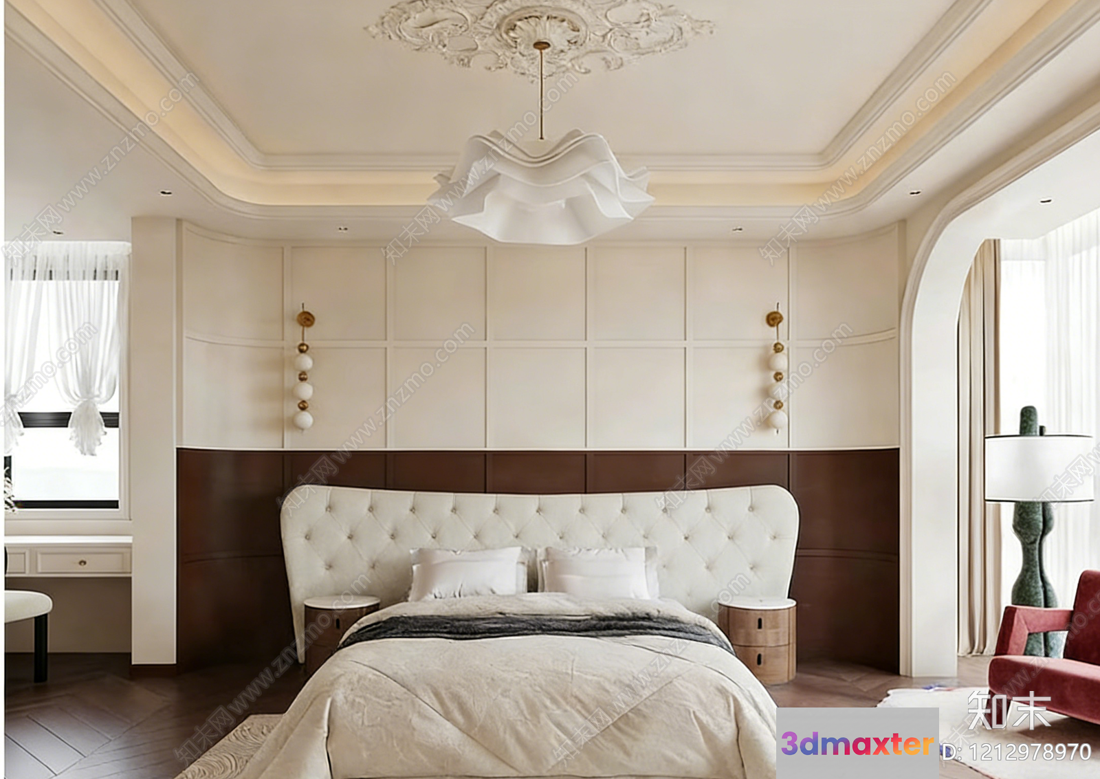 Cozy Bedroom 3D Model - 7167 - VRAY Render