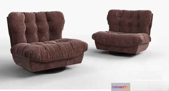 Brown Chair Set 3D Model - 7630 - VRAY Render