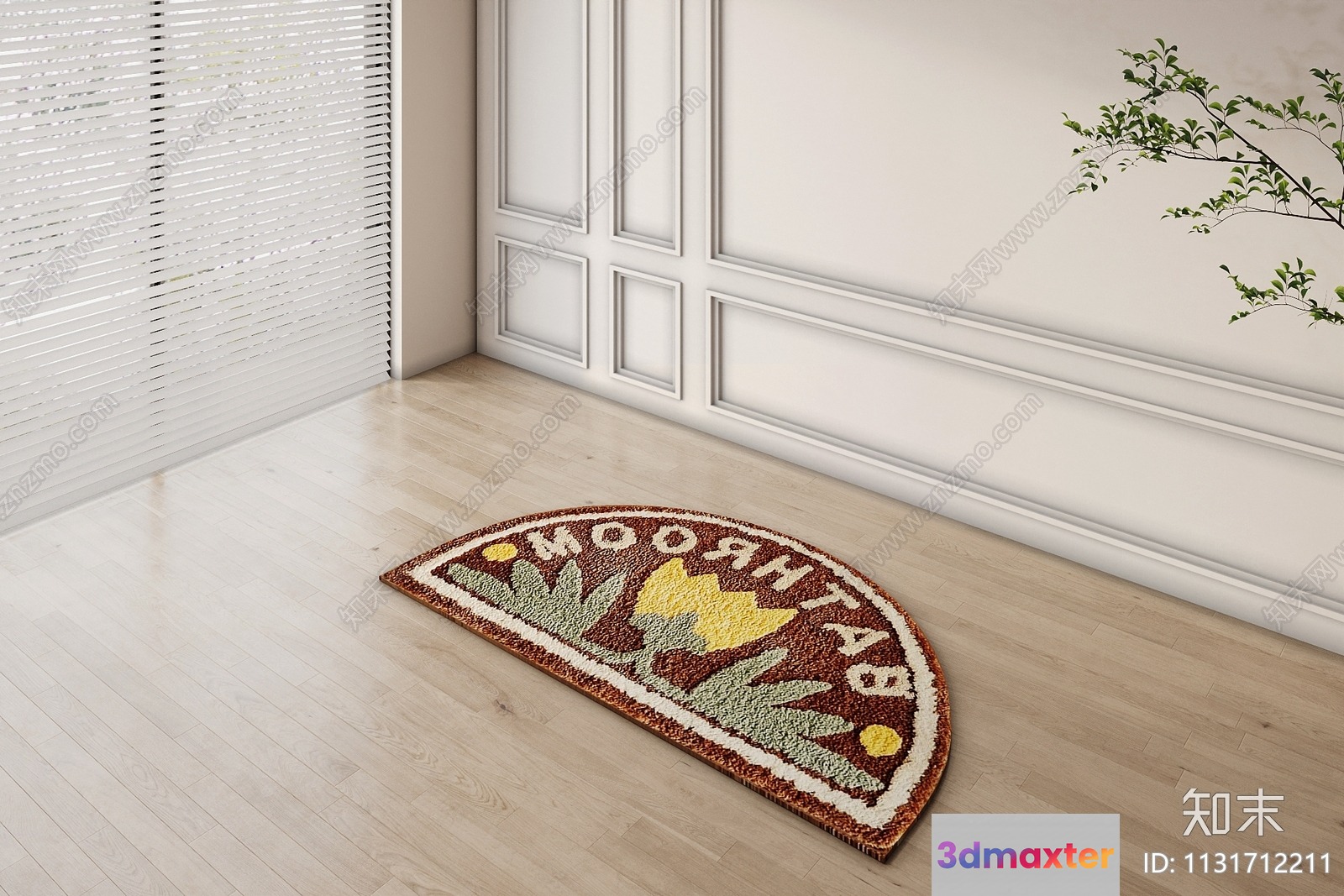 Cozy Bathroom Rug 3D Model - 6971 - CORONA Render