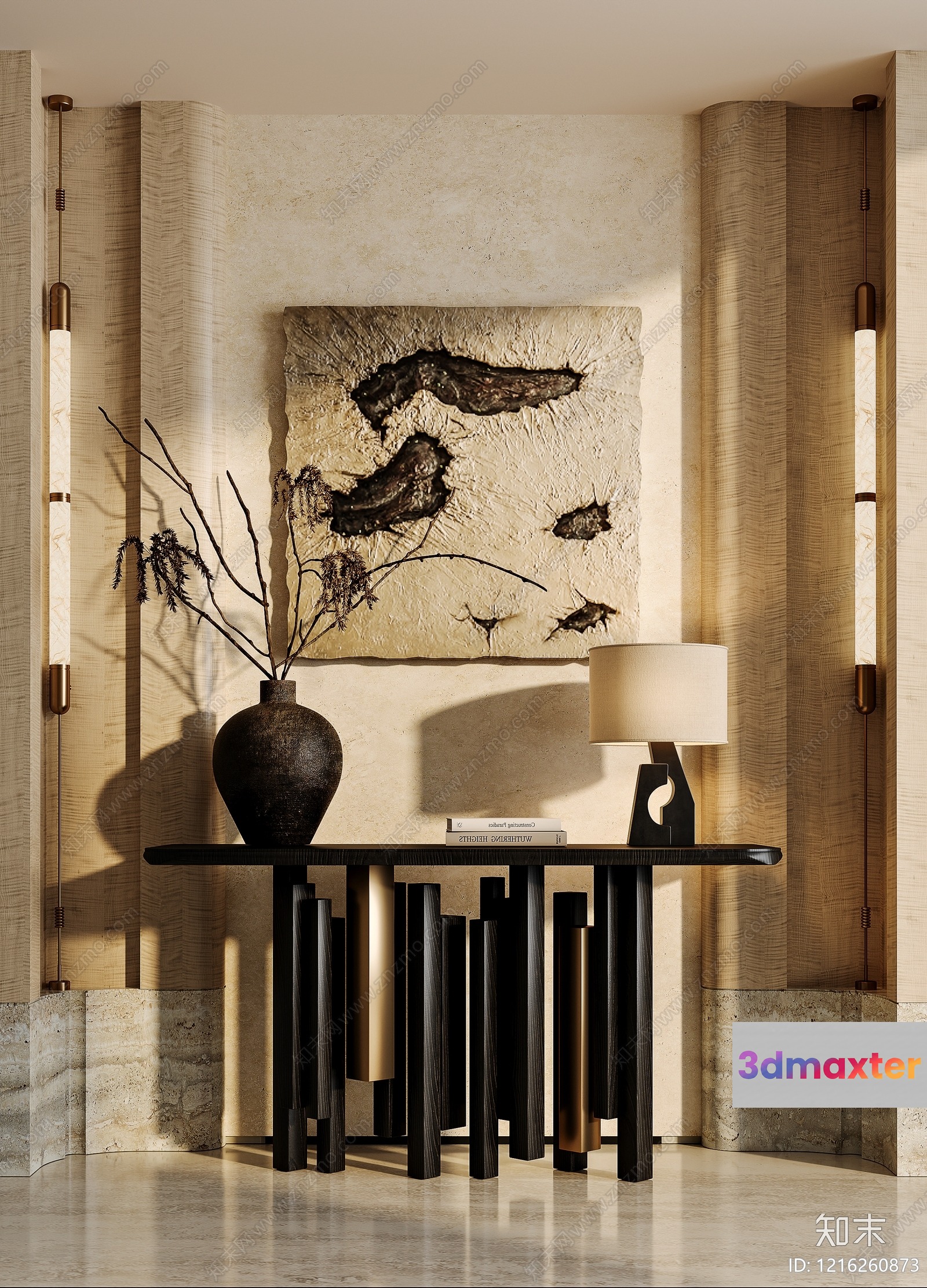Modern Console Table 3D Model - 13441 - VRAY Render