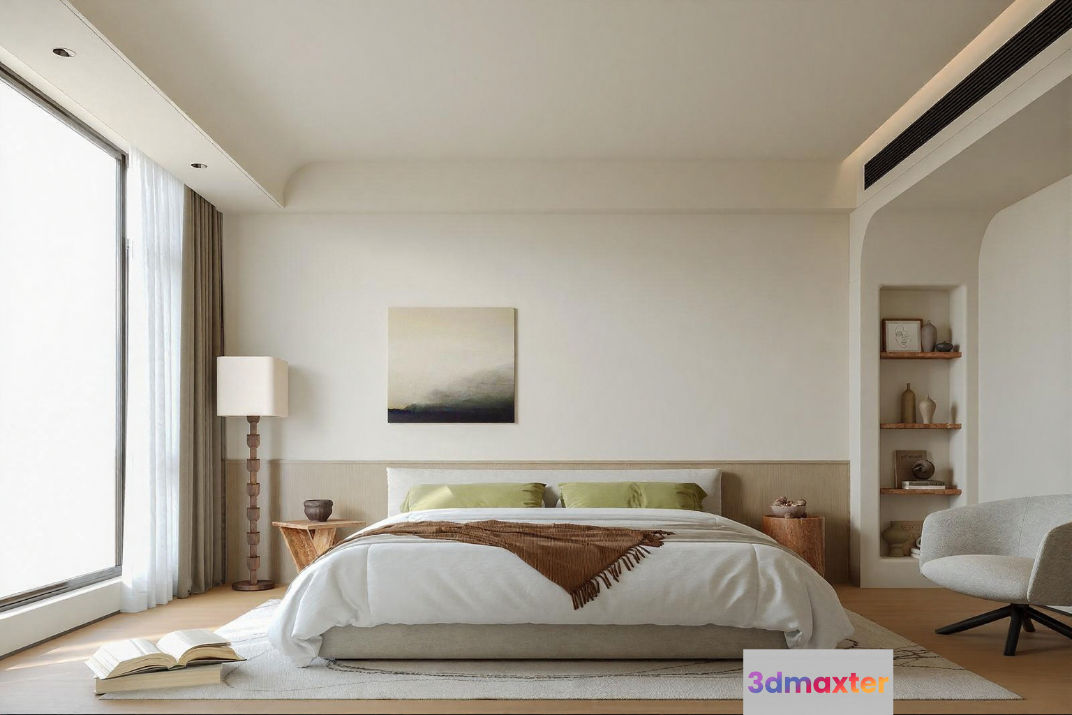 Cozy Bedroom 3D Model - 12547 - VRAY Render