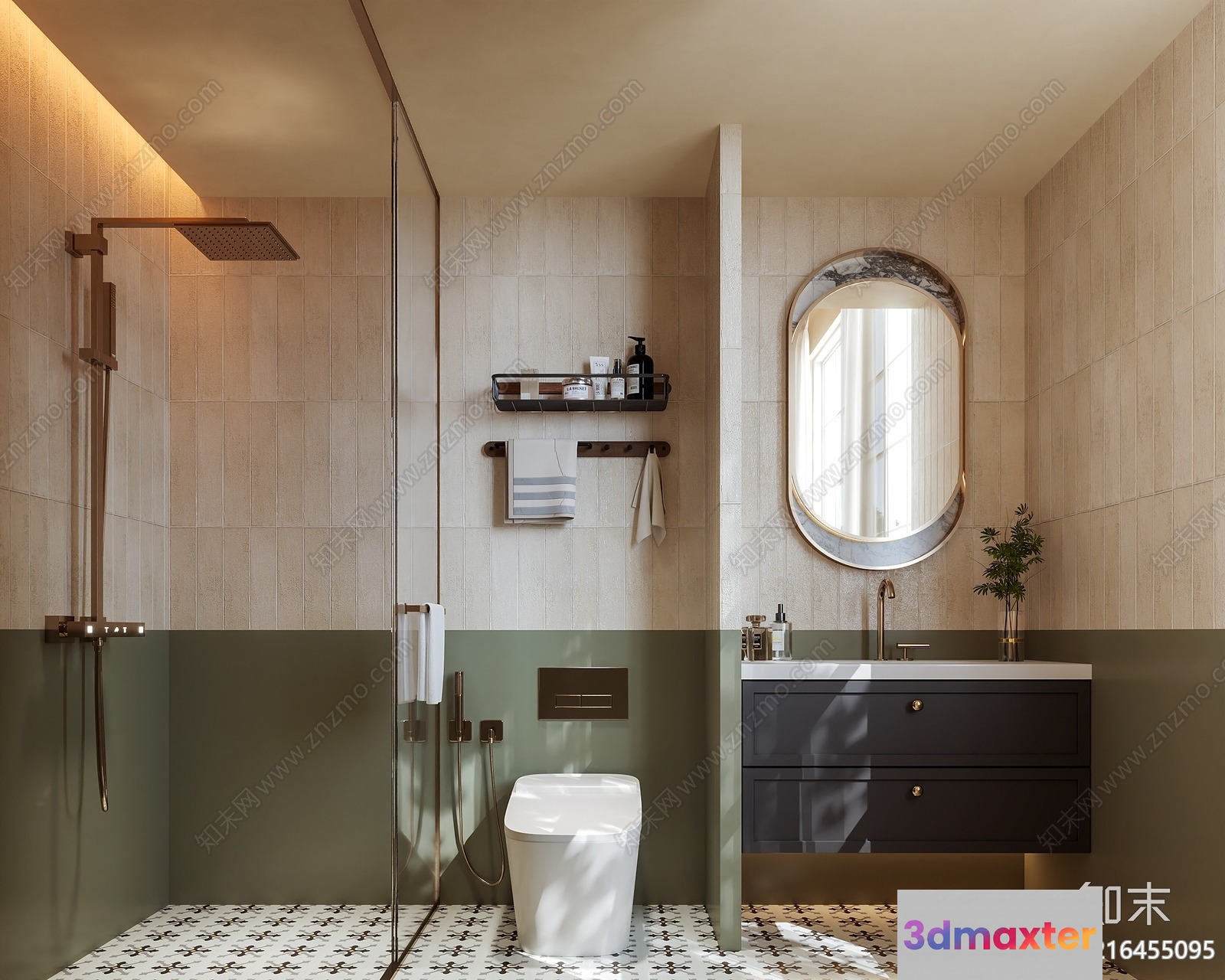 Modern Bathroom 3D Model - 14175 - VRAY Render
