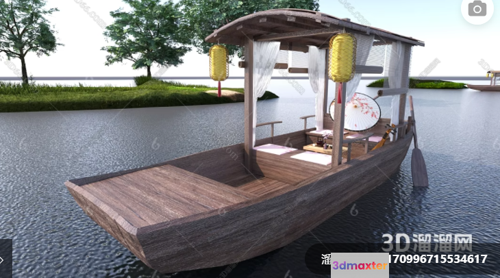 A Wooden Boat 3D Model - 7377 - CORONA Render