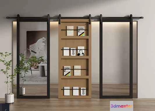 Modern Sliding Door 3D Model - 5648 - VRAY Render