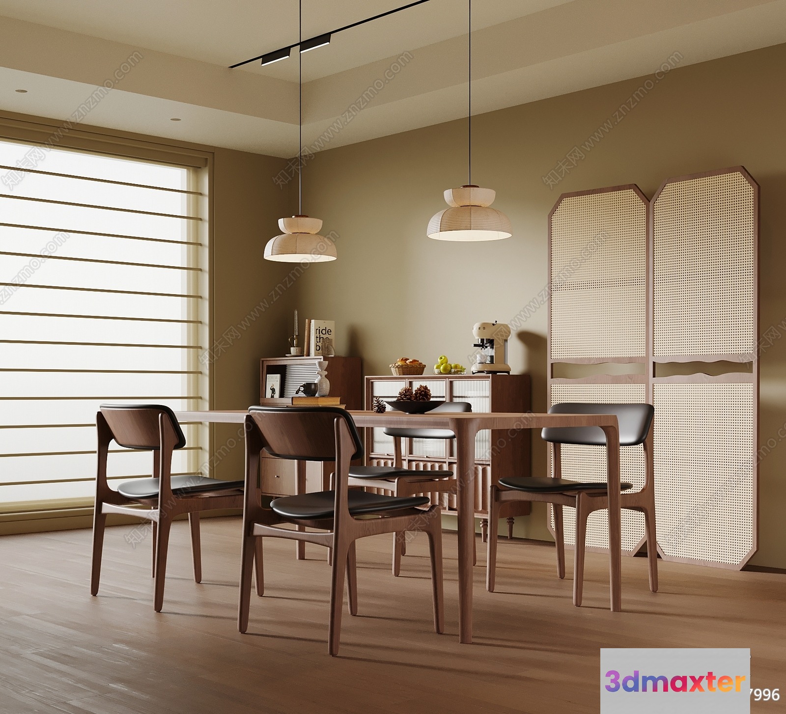 Modern Dining Room 3D Model - 16446 - VRAY Render
