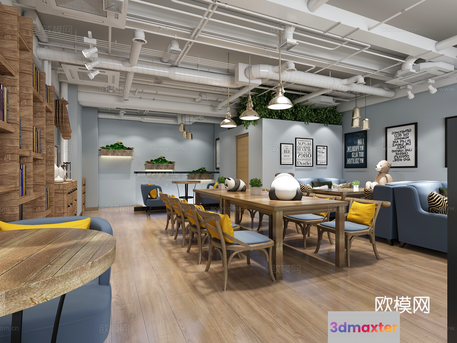 Modern Office Space 3D Model - 997 - VRAY Render