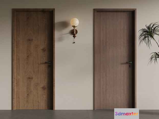 Wooden Doors 3D Model - 12669 - VRAY Render