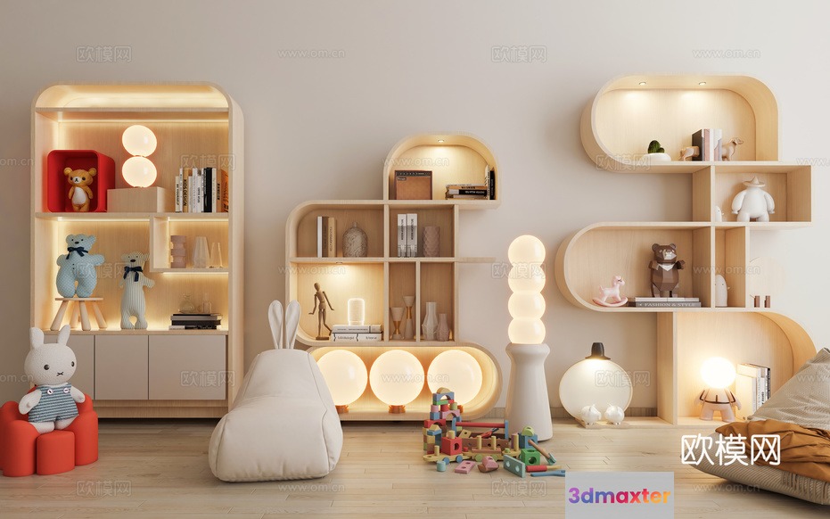 Modern Children'S Room 3D Model - 6402 - VRAY Render