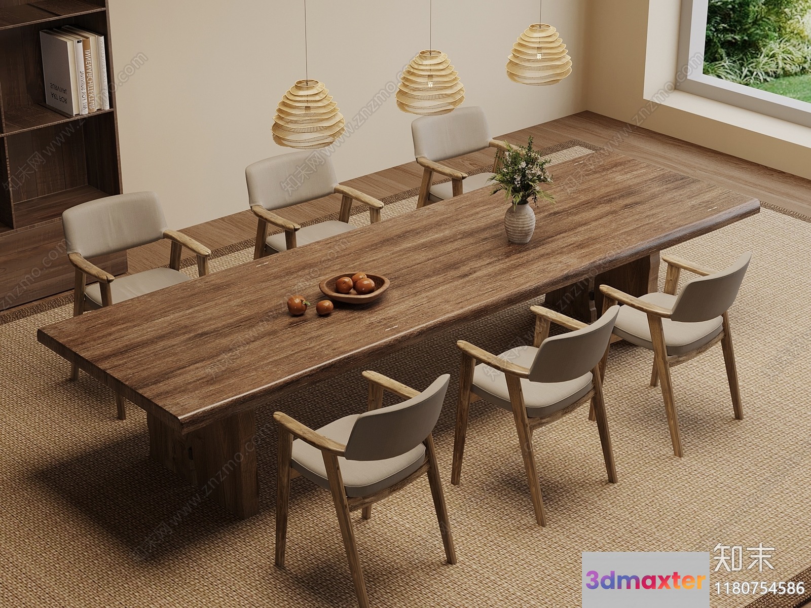 Modern Dining Room 3D Model - 6009 - VRAY Render