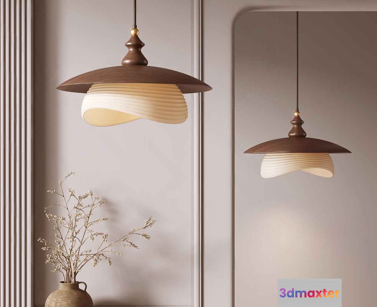 A Brown Light Fixture 3D Model - 18530 - VRAY Render