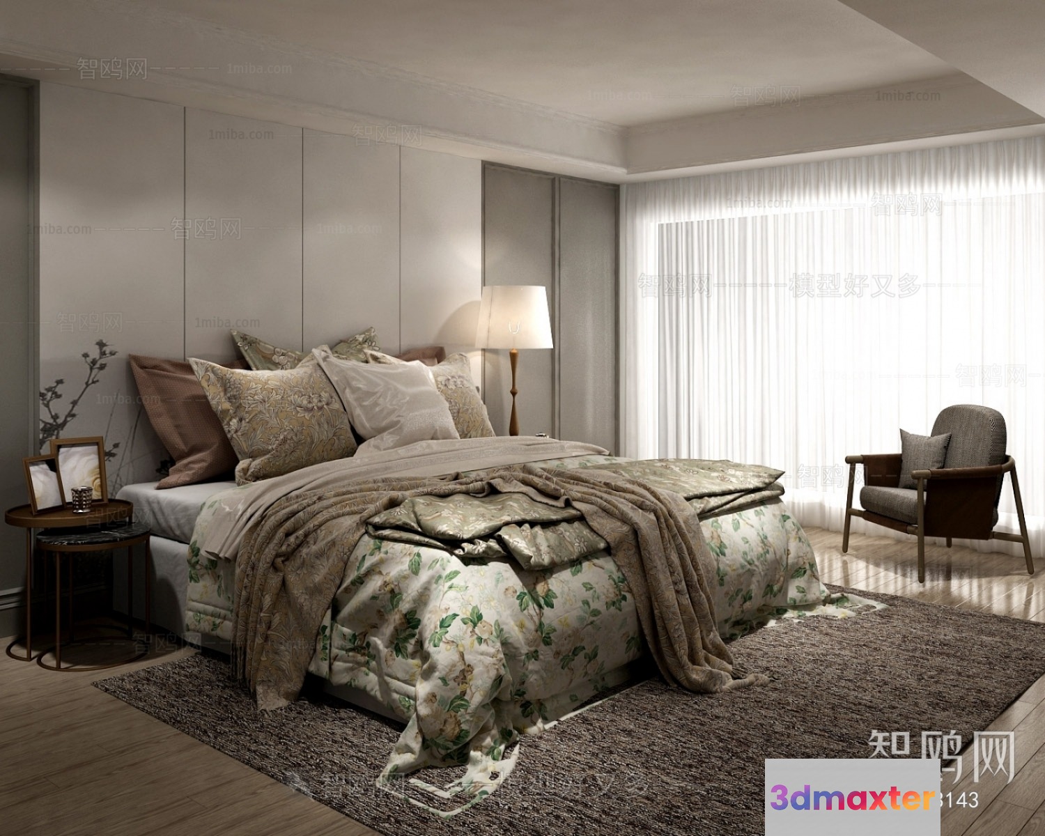 Cozy Bedroom 3D Model - 11845 - VRAY Render