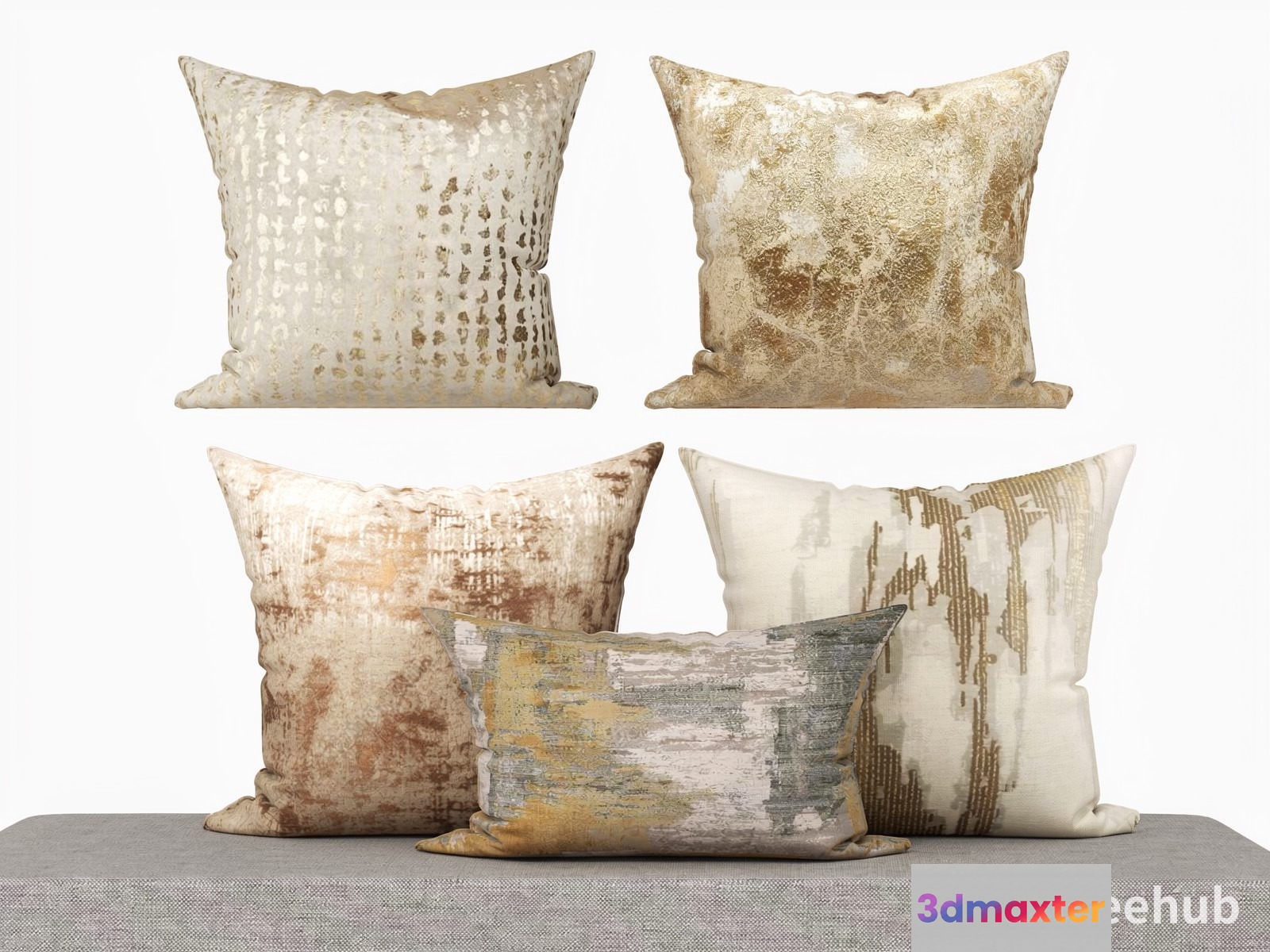 Decorative Throw Pillows 3D Model - 20165 - VRAY Render