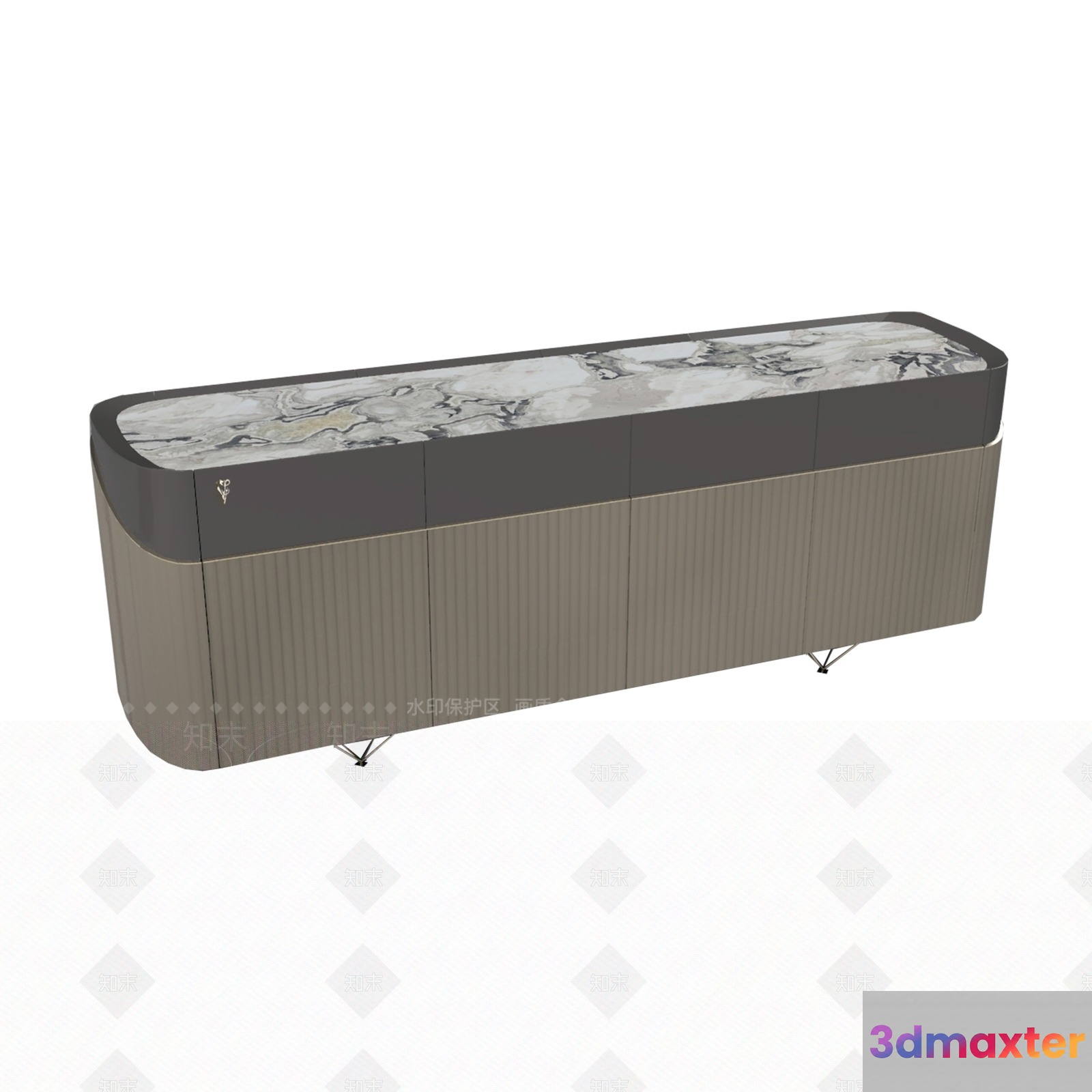 A Modern Sideboard With A Marble Top 3D Model - 16946 - VRAY Render