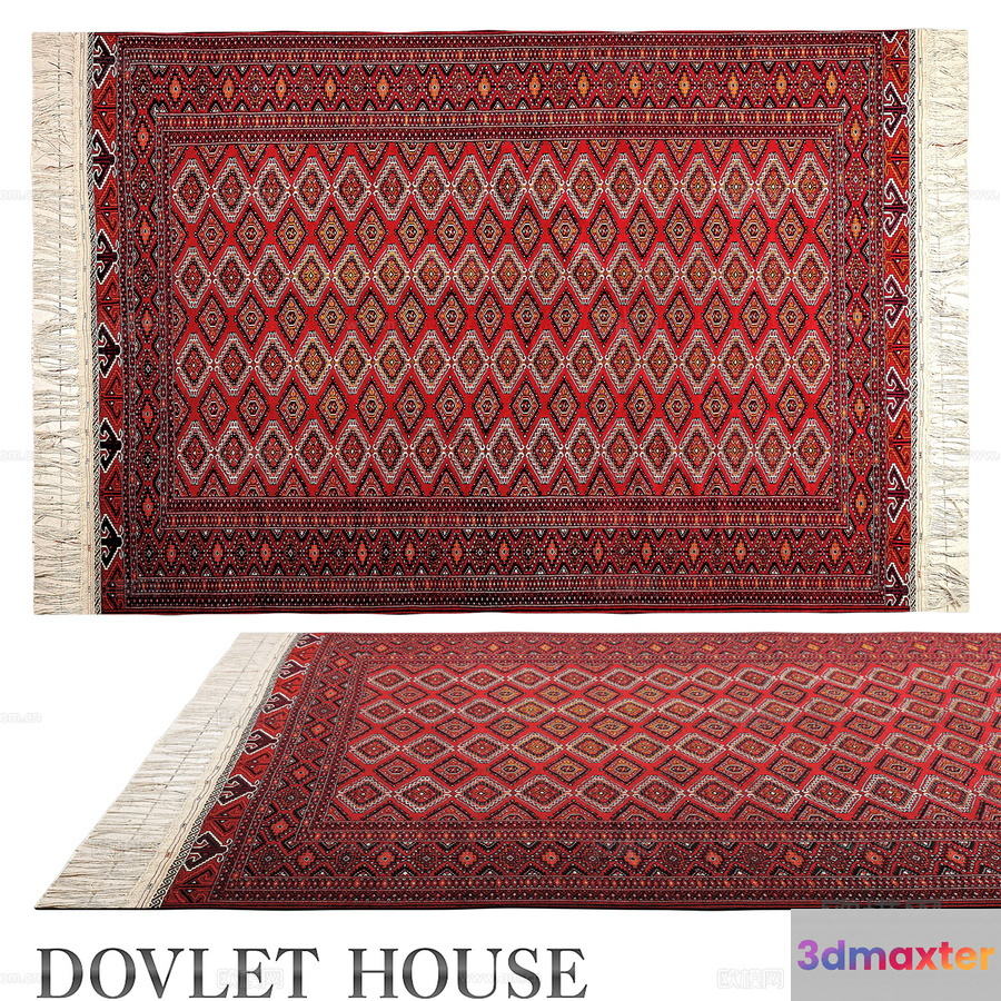 Red And Brown Rug 3D Model - 11373 - VRAY Render