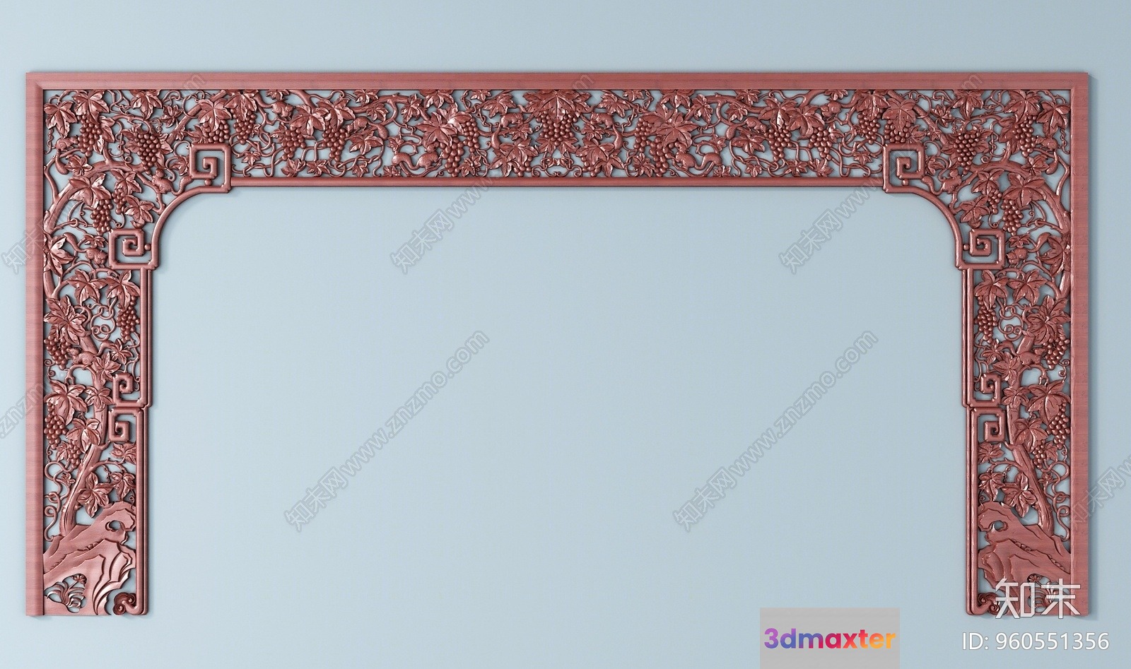 A Decorative Metal Frame 3D Model - 8781 - VRAY Render
